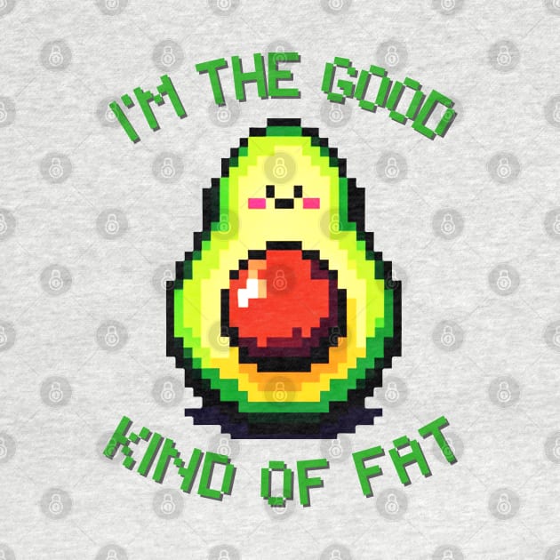 Pixelated Avocado: Retro 8-Bit Health Humor by Pixel Punkster